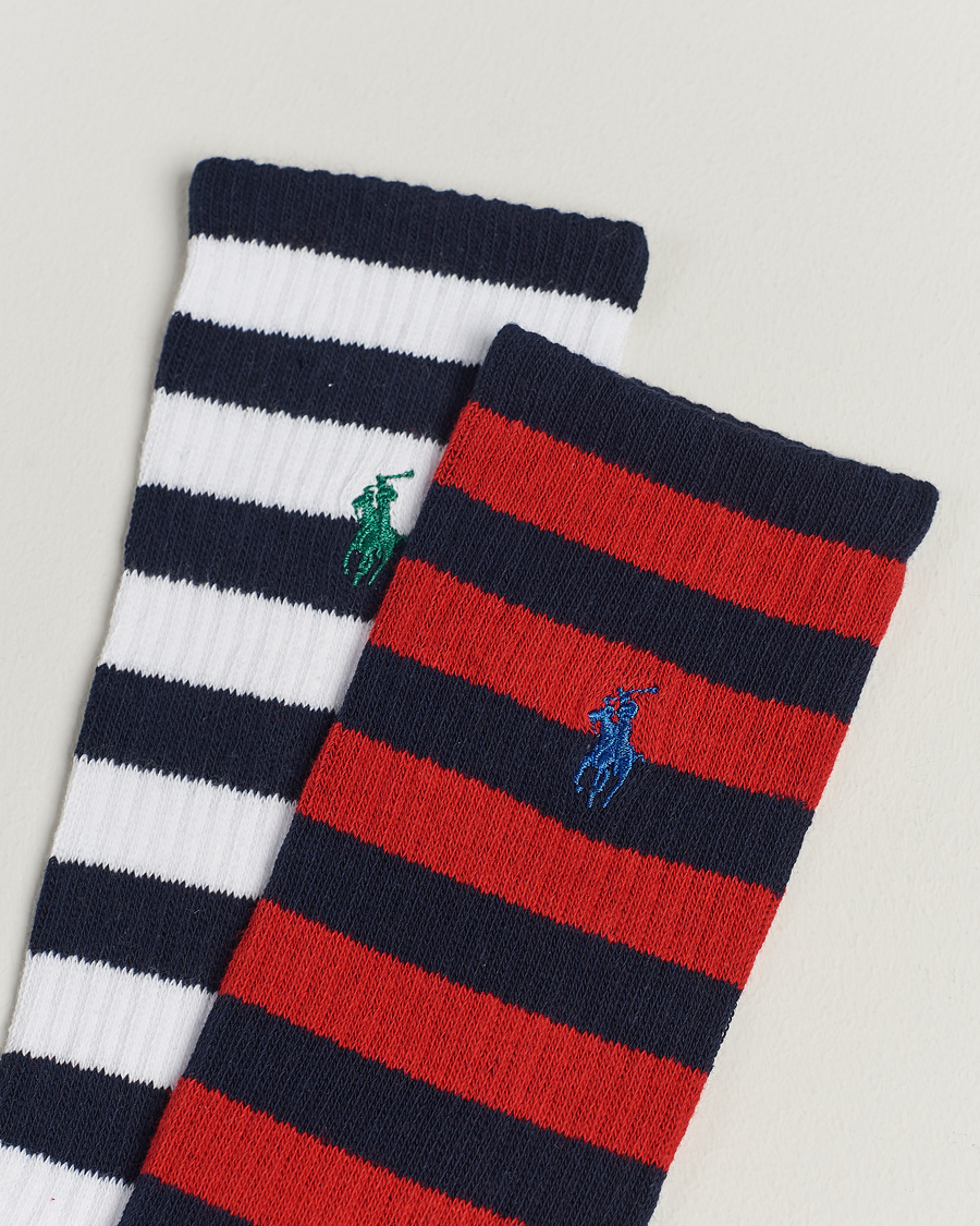 Men | Underwear & Socks | Polo Ralph Lauren | Striped 2-Pack Sock Red/Navy