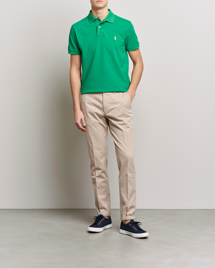 Men | Polo Shirts | Polo Ralph Lauren | Custom Slim Fit Polo Optic Green