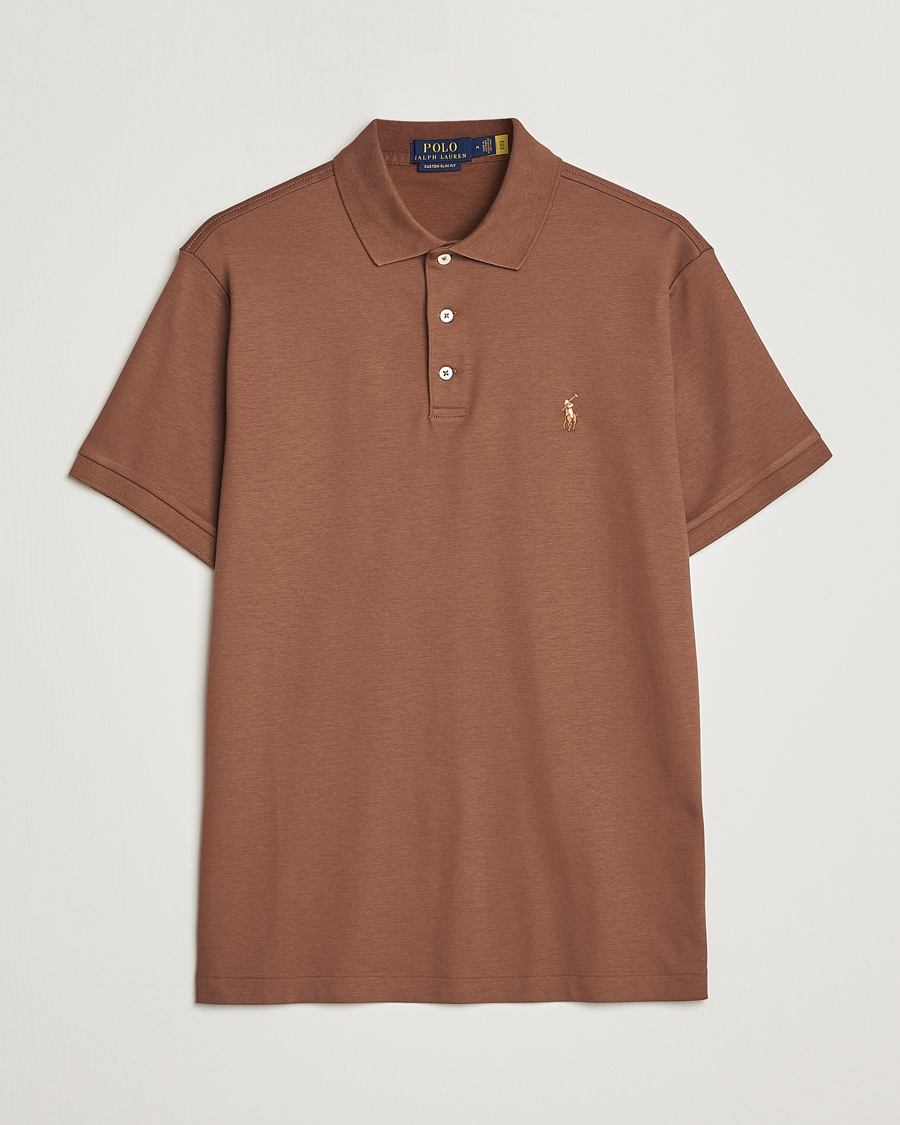 Men | Polo Shirts | Polo Ralph Lauren | Pima Cotton Polo Luggage Brown