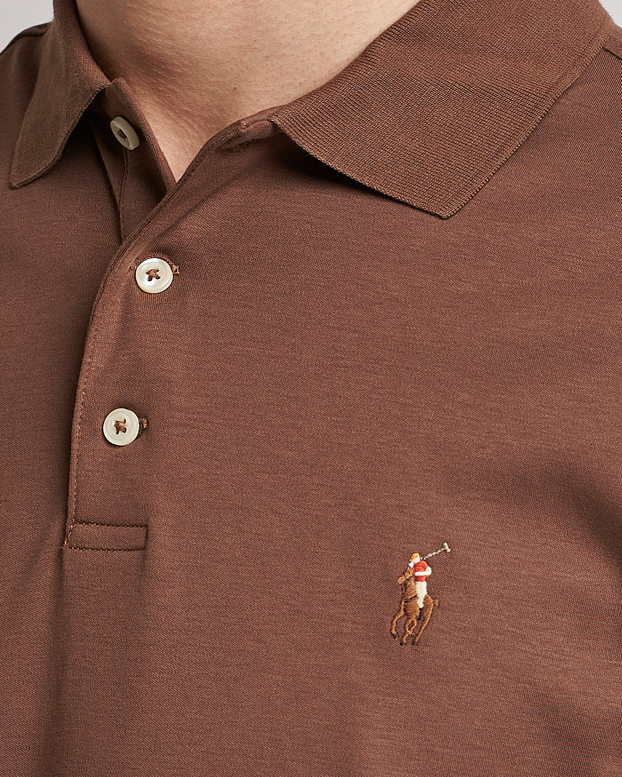 Men | Polo Shirts | Polo Ralph Lauren | Pima Cotton Polo Luggage Brown