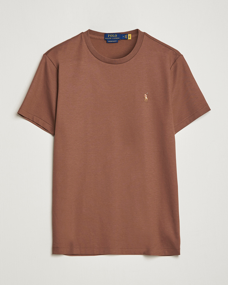 Men | T-Shirts | Polo Ralph Lauren | Pima Cotton Crew Neck T-Shirt Luggage Brown