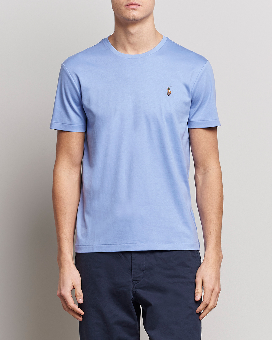 Men |  | Polo Ralph Lauren | Luxury Pima Cotton Crew Neck T-Shirt Lafayette Blue