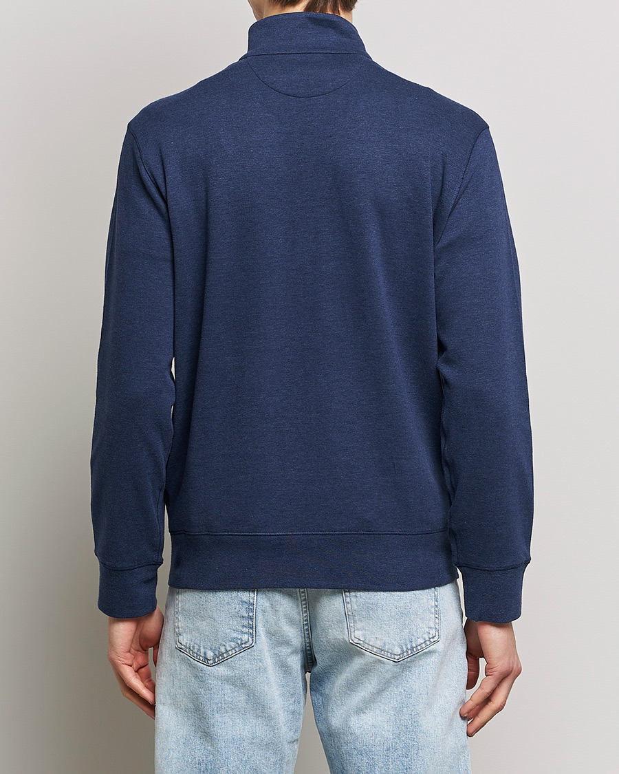 Men | Sweaters & Knitwear | Polo Ralph Lauren | Double Knit Half-Zip Sweater Spring Navy Heather