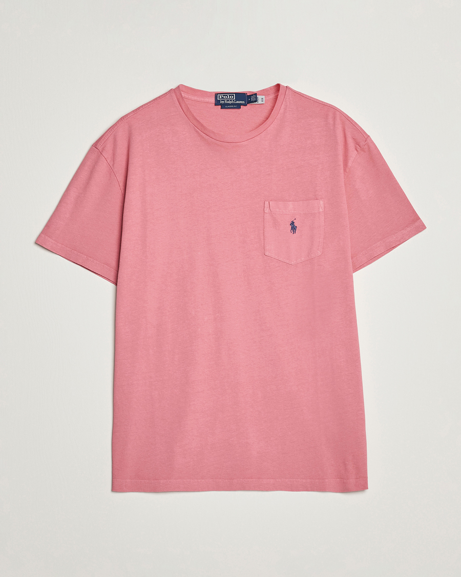 Men | T-Shirts | Polo Ralph Lauren | Cotton/Linen Crew Neck T-Shirt Desert Rose