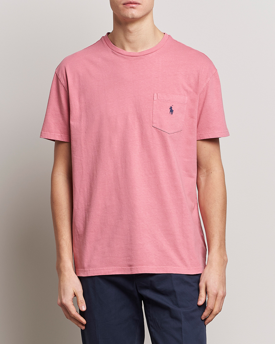 Men | T-Shirts | Polo Ralph Lauren | Cotton/Linen Crew Neck T-Shirt Desert Rose