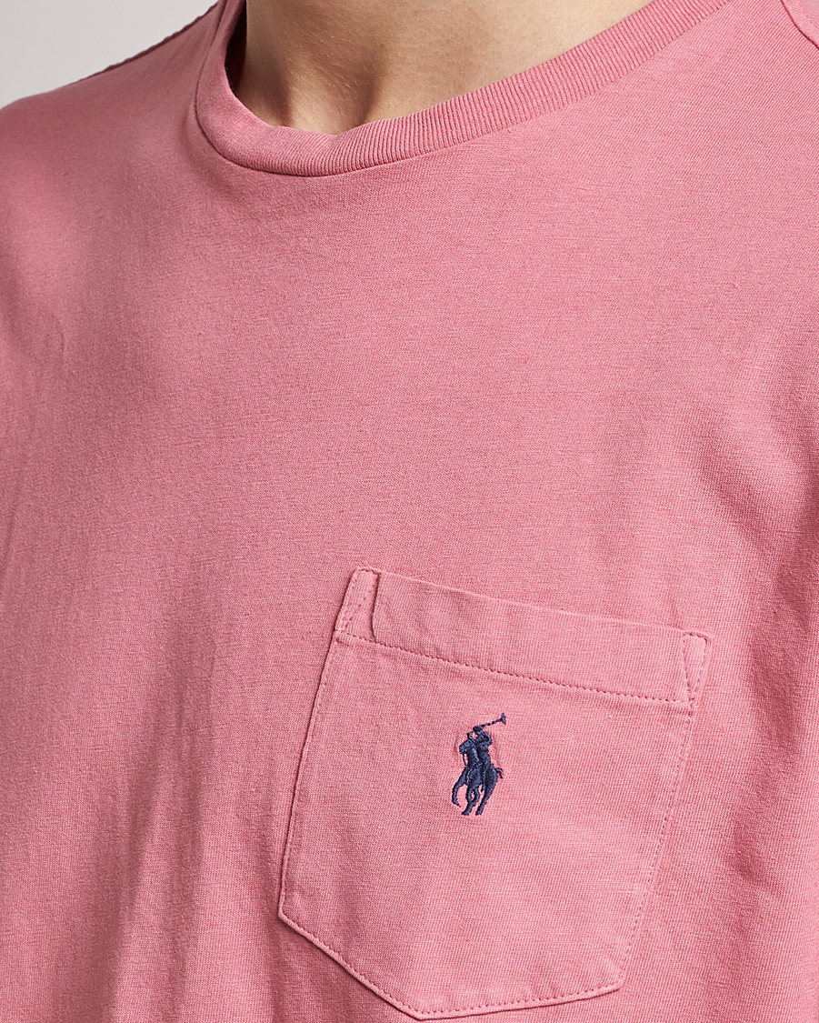 Men | T-Shirts | Polo Ralph Lauren | Cotton/Linen Crew Neck T-Shirt Desert Rose