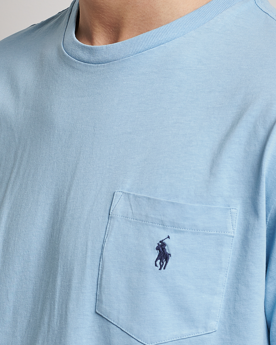 Men | T-Shirts | Polo Ralph Lauren | Cotton/Linen Crew Neck T-Shirt Powder Blue