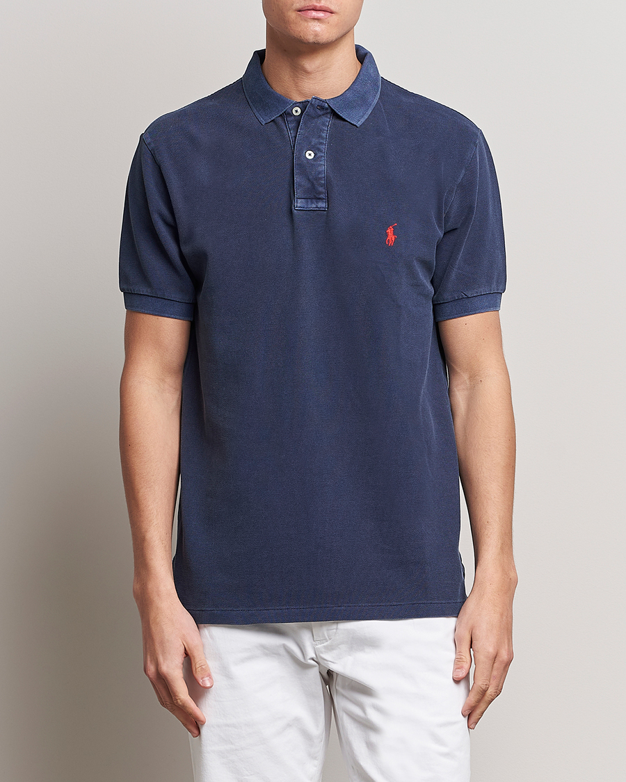 Men | Short Sleeve Polo Shirts | Polo Ralph Lauren | Heritage Mesh Polo Newport Navy