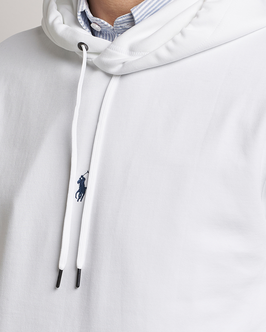 Men | Sweaters & Knitwear | Polo Ralph Lauren | Double Knit Center Logo Hoodie White