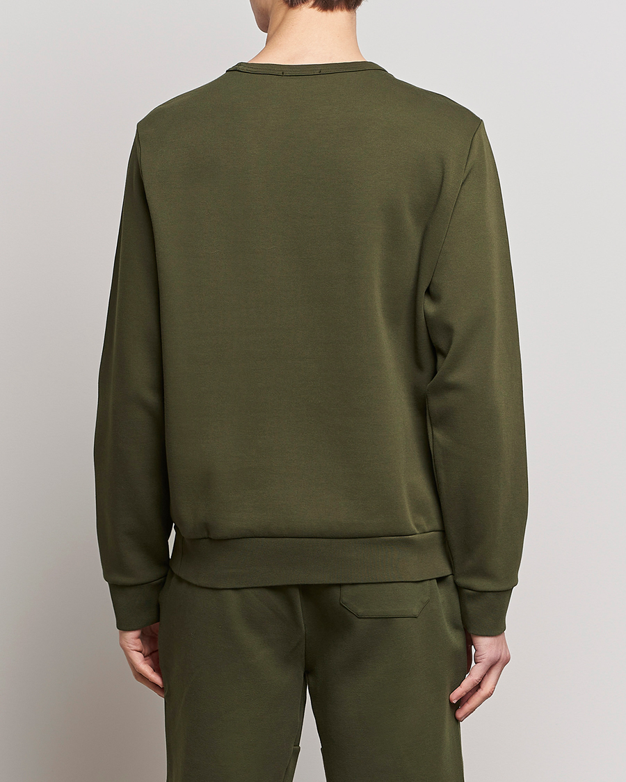 Men | Sweaters & Knitwear | Polo Ralph Lauren | Double Knit Center Logo Sweatshirt Company Olive