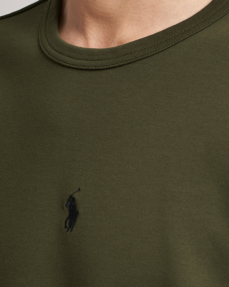 Men | Sweaters & Knitwear | Polo Ralph Lauren | Double Knit Center Logo Sweatshirt Company Olive