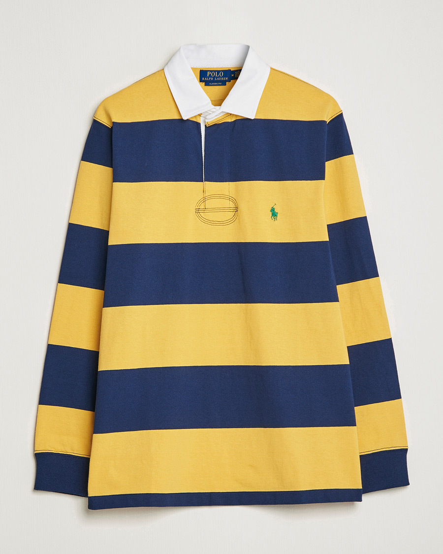 Polo Ralph Lauren Jersey Striped Rugger Yellow/Navy at 