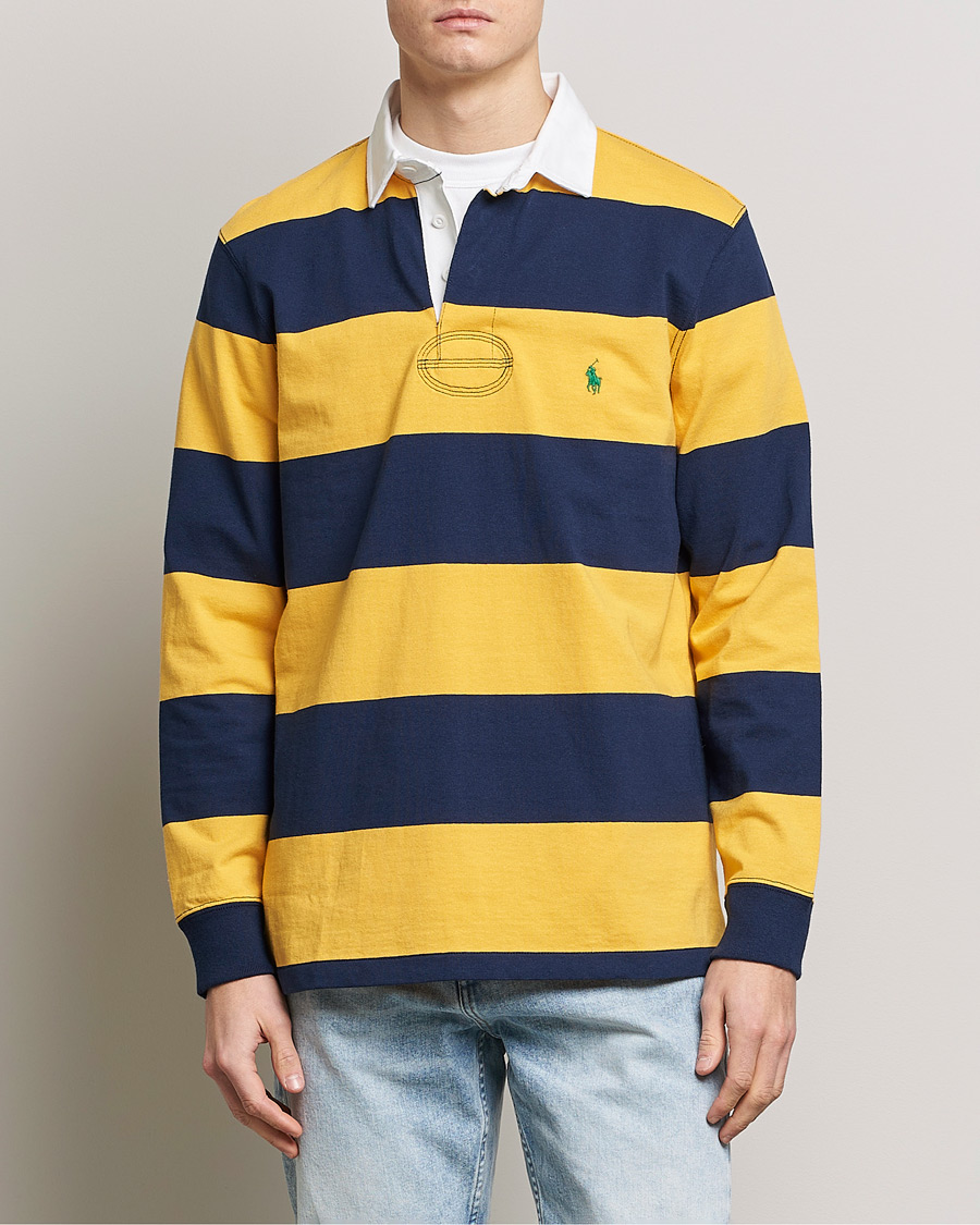 Men | Rugby Shirts | Polo Ralph Lauren | Jersey Striped Rugger Yellow/Navy