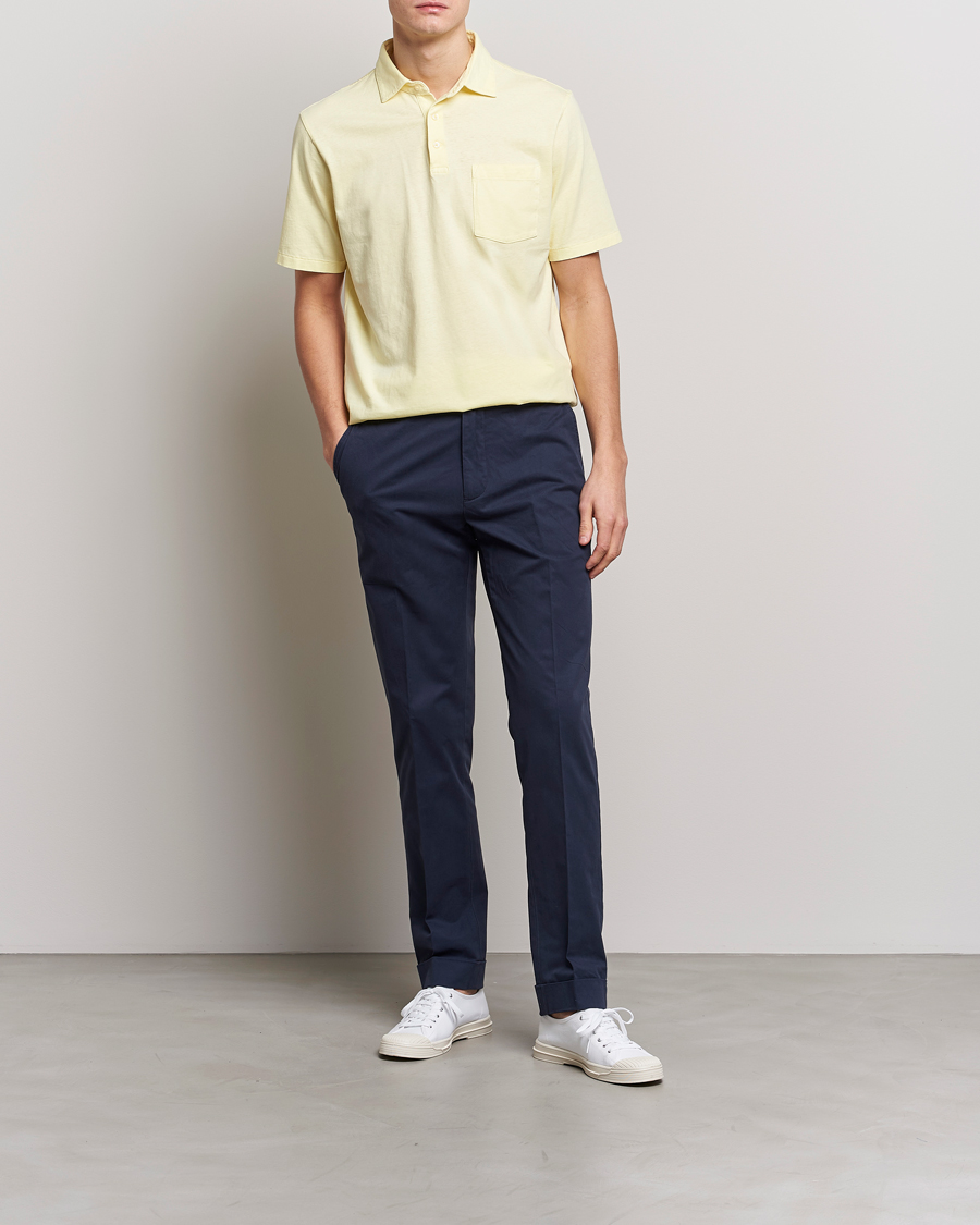 Men | Polo Shirts | Polo Ralph Lauren | Cotton/Linen Polo Bristol Yellow