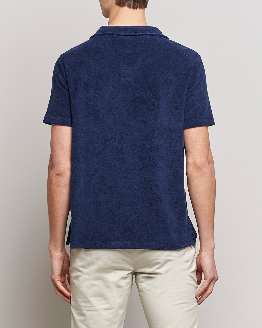 Men | Polo Shirts | Polo Ralph Lauren | Cotton Terry Open Collar Polo Newport Navy