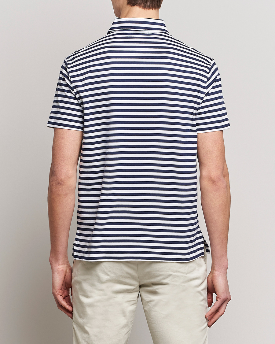 Men | Polo Shirts | Polo Ralph Lauren | Pima Cotton Striped Polo Navy/White