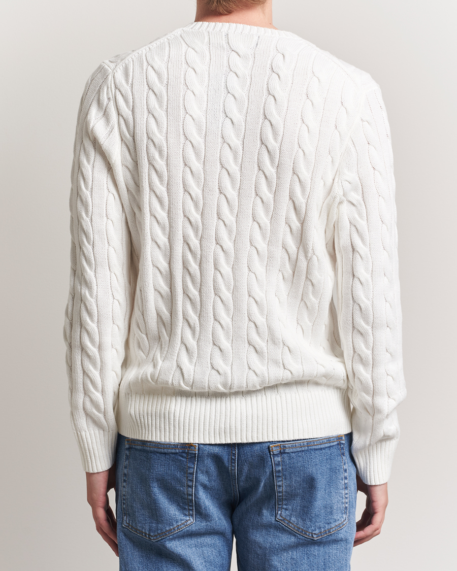Men | Sweaters & Knitwear | Polo Ralph Lauren | Cotton Cable Pullover White