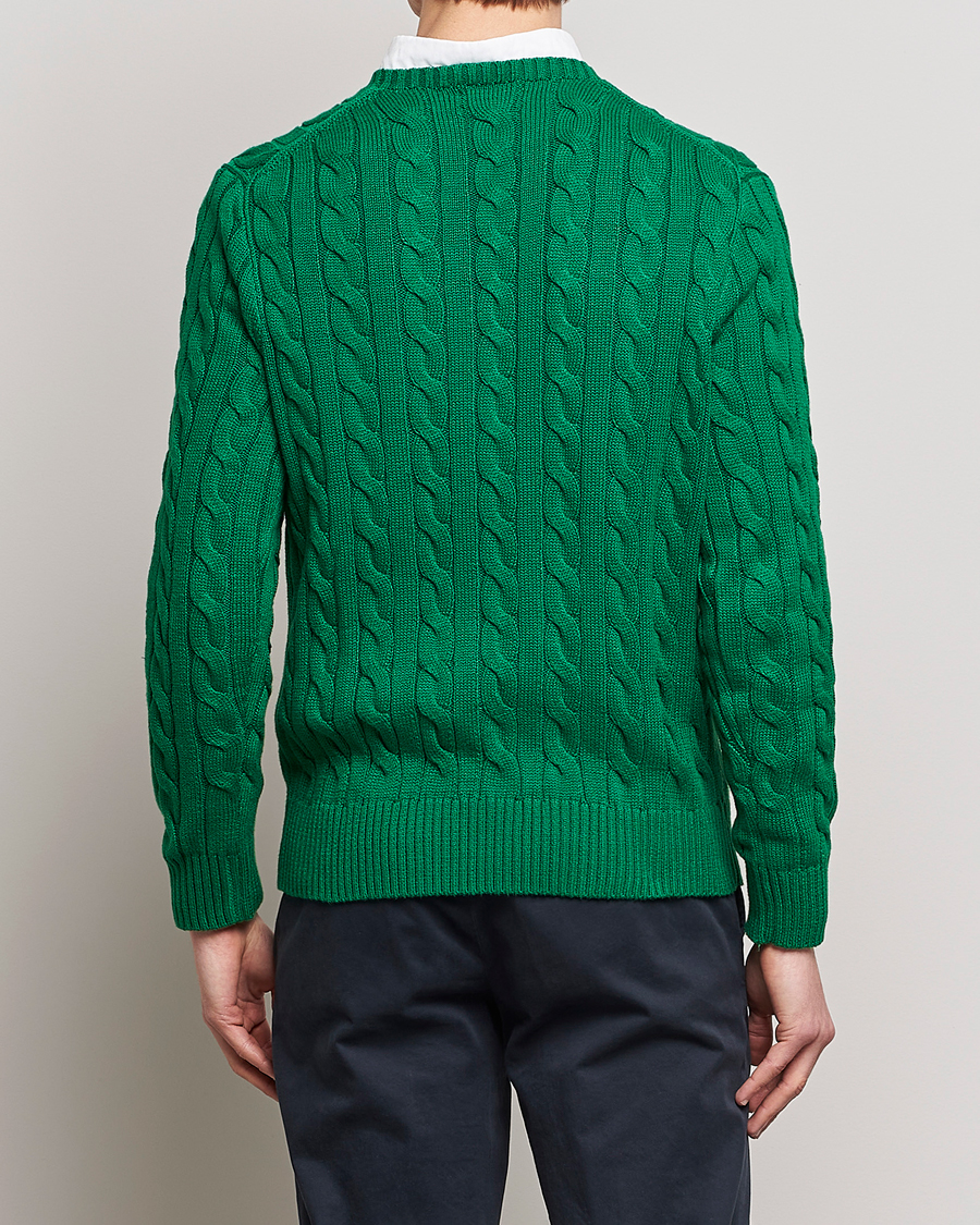 Men | Sweaters & Knitwear | Polo Ralph Lauren | Cotton Cable Pullover Athletic Green