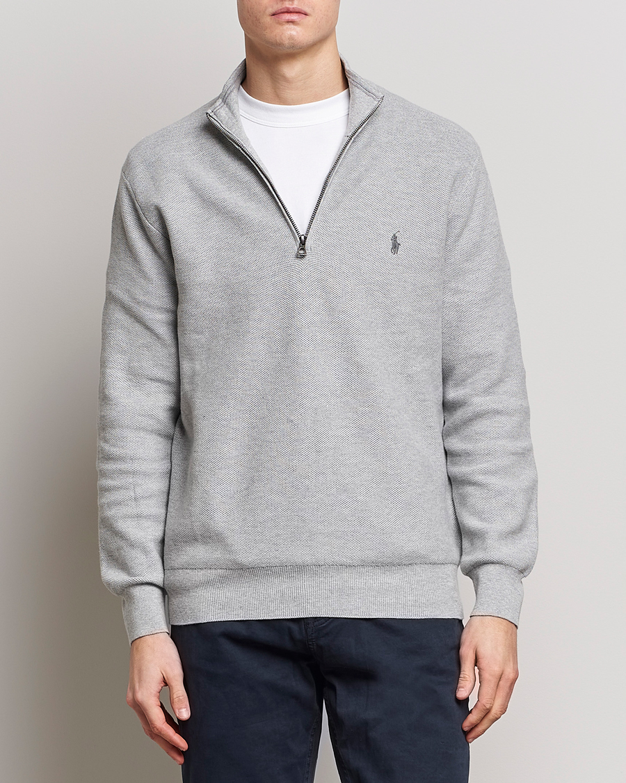 Men | Sweaters & Knitwear | Polo Ralph Lauren | Textured Half-Zip Andover Heather