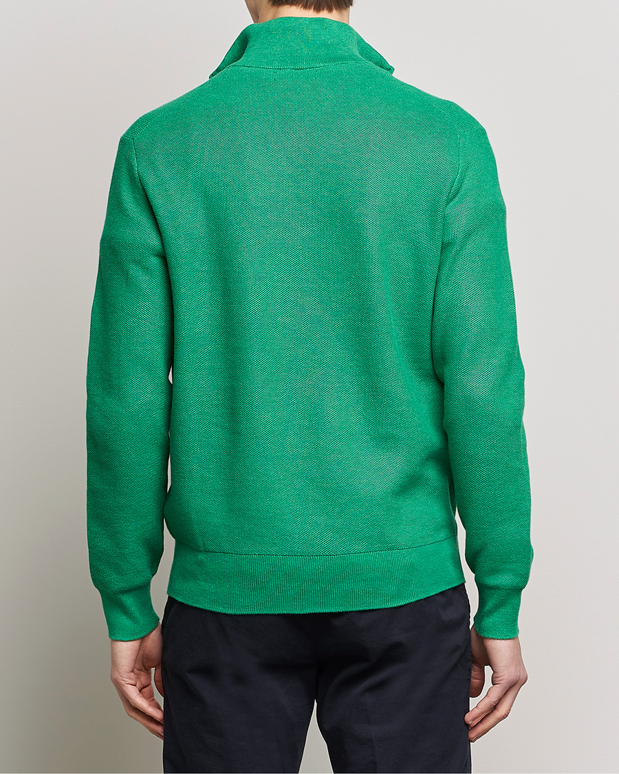 Men | Sweaters & Knitwear | Polo Ralph Lauren | Textured Half-Zip Optic Green Heather
