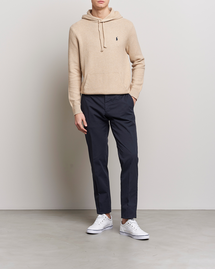 Men | Sweaters & Knitwear | Polo Ralph Lauren | Cotton Cable Hoodie Sand Dune Heather