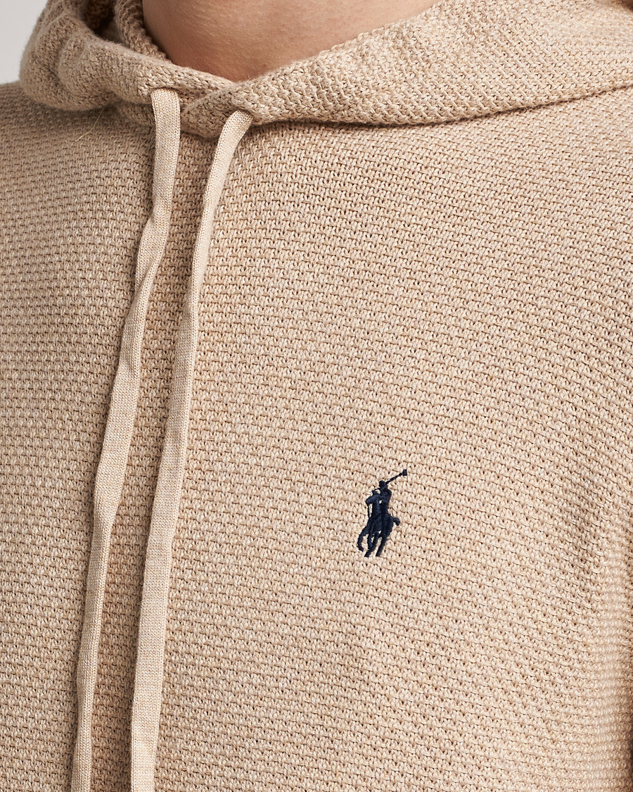 Men | Sweaters & Knitwear | Polo Ralph Lauren | Cotton Cable Hoodie Sand Dune Heather