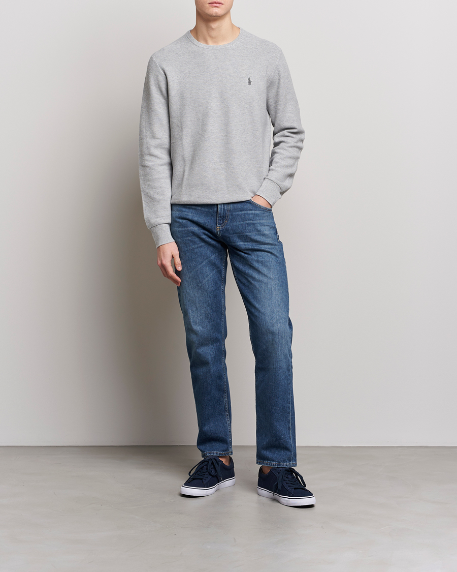 Men | Sweaters & Knitwear | Polo Ralph Lauren | Textured Crew Neck Sweater Andover Heather