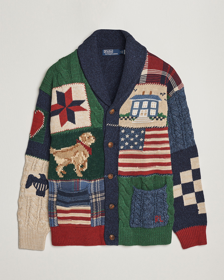 Men | Sweaters & Knitwear | Polo Ralph Lauren | Cotton Blend Shawl Collar Cardigan Multi
