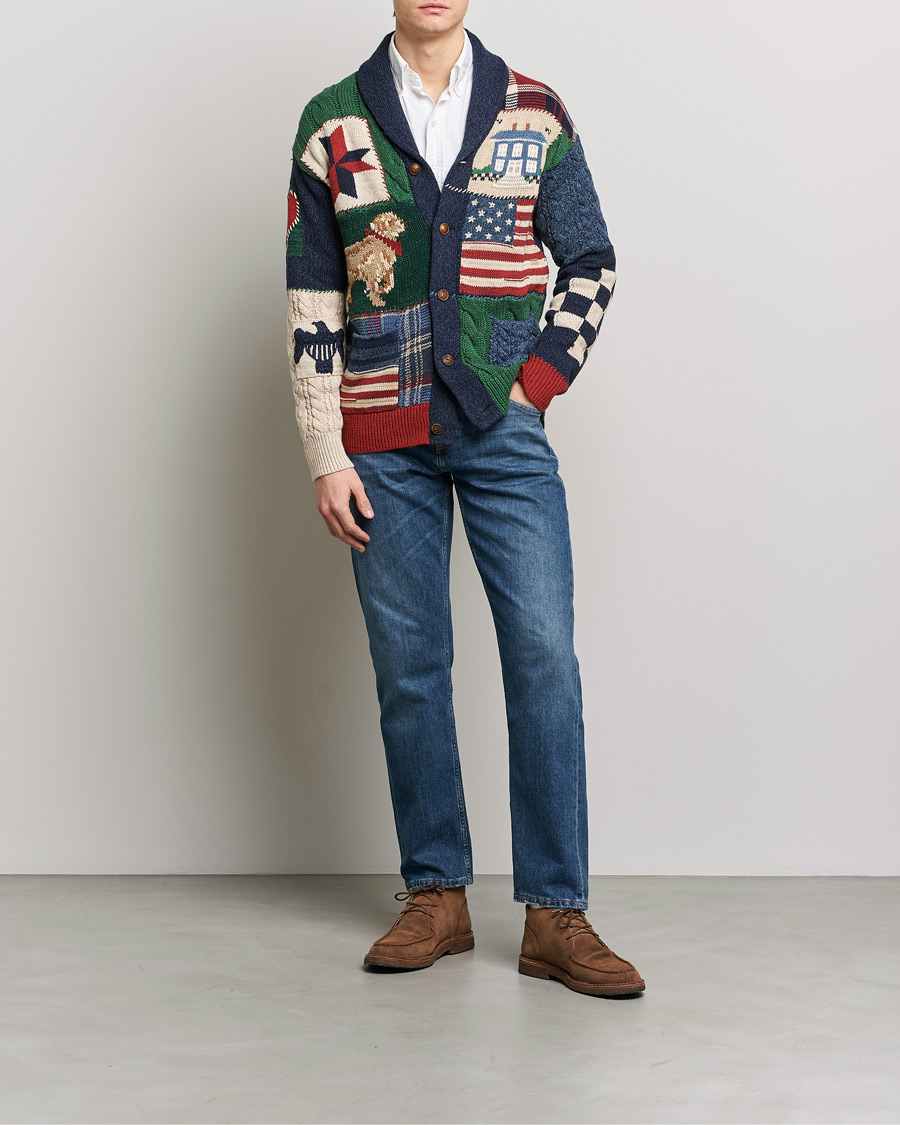 Men | Sweaters & Knitwear | Polo Ralph Lauren | Cotton Blend Shawl Collar Cardigan Multi
