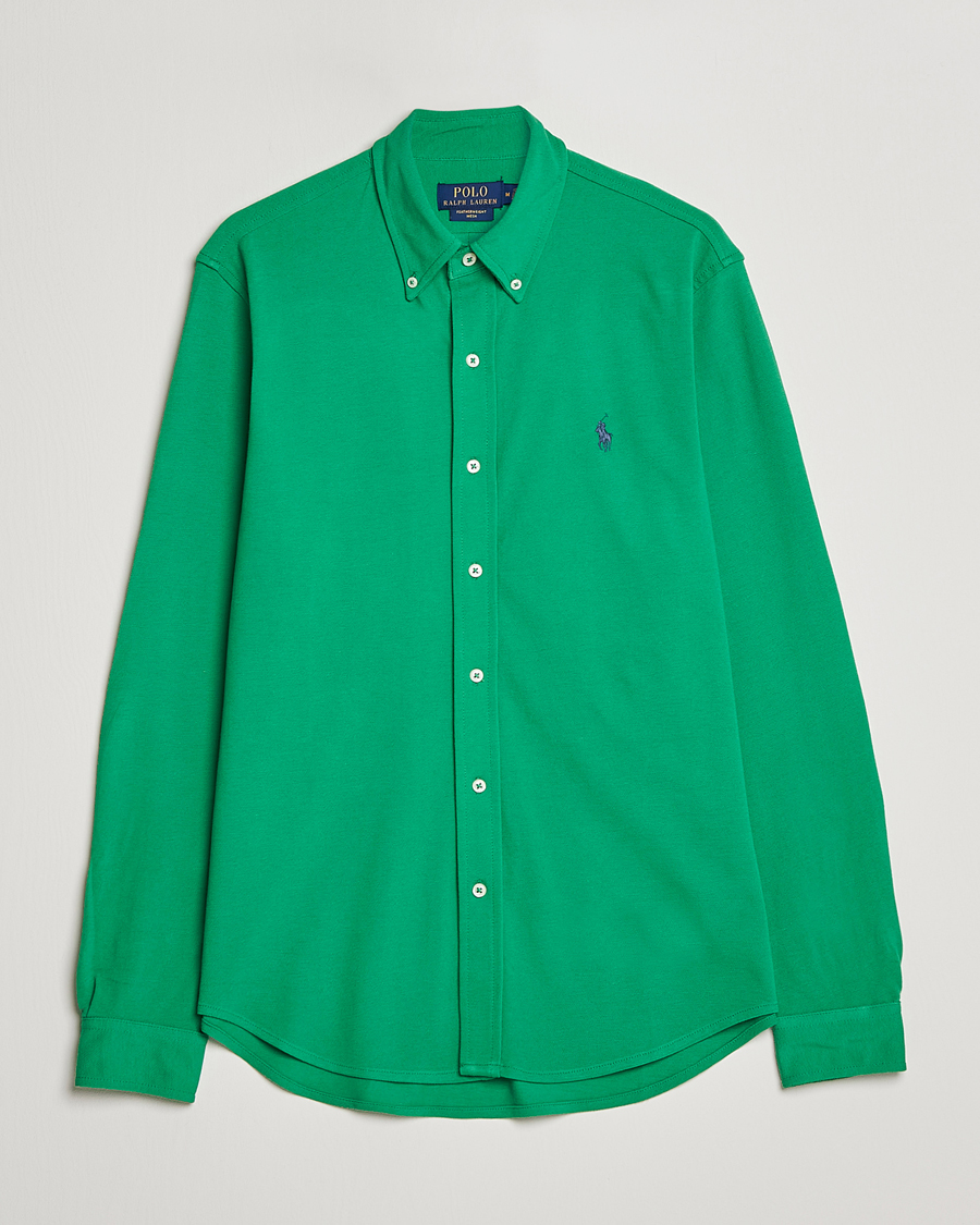 Men | Shirts | Polo Ralph Lauren | Featherweight Mesh Shirt Optic Green