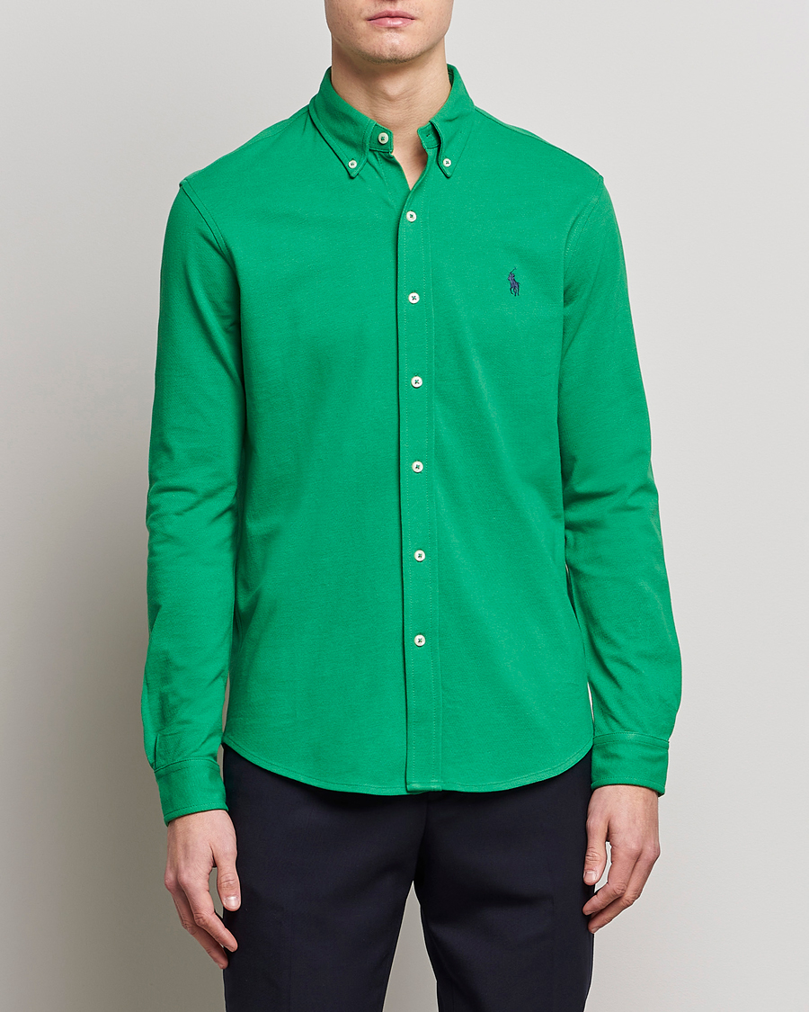 Men | Polo Shirts | Polo Ralph Lauren | Featherweight Mesh Shirt Optic Green