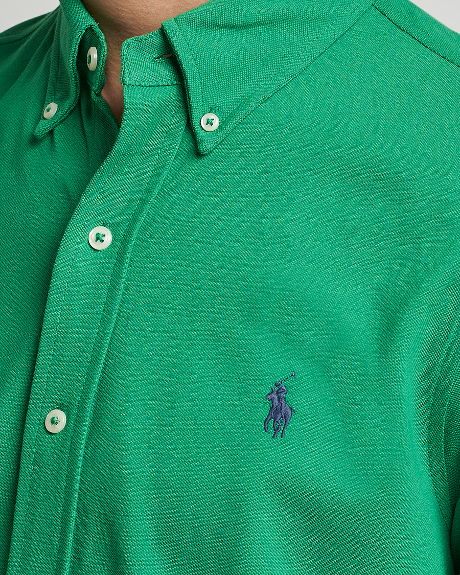 Men | Shirts | Polo Ralph Lauren | Featherweight Mesh Shirt Optic Green