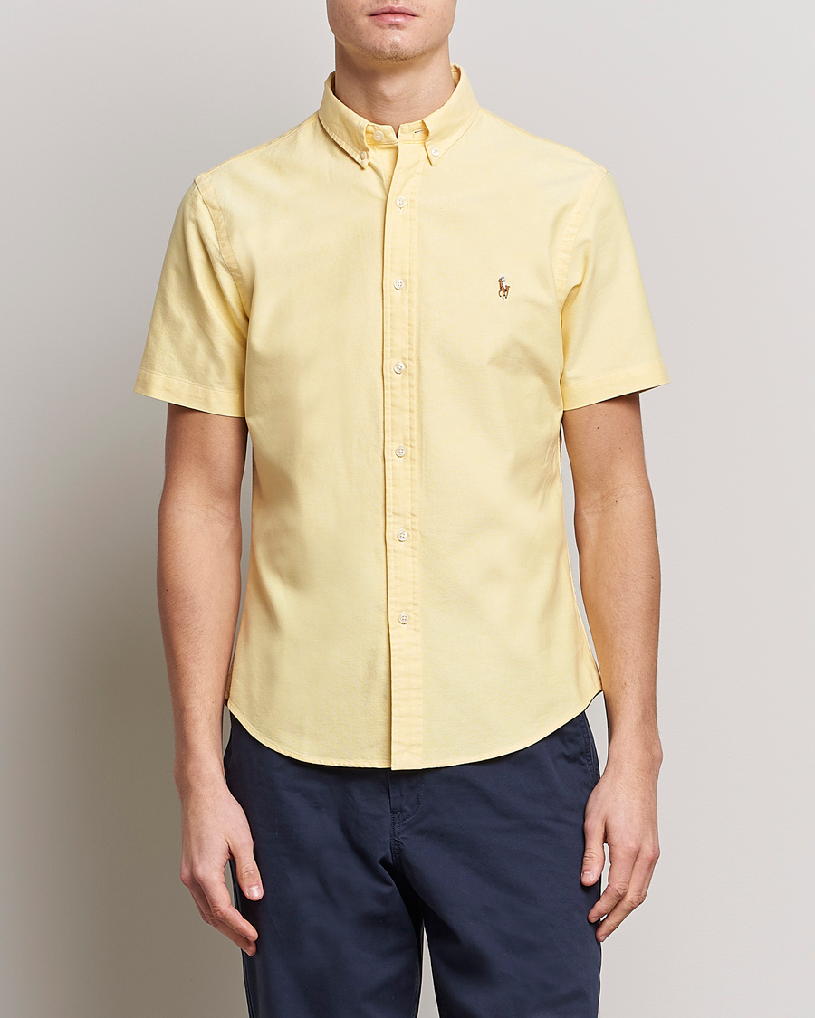 Men | Shirts | Polo Ralph Lauren | Slim Fit Oxford Short Sleeve Shirt Yellow