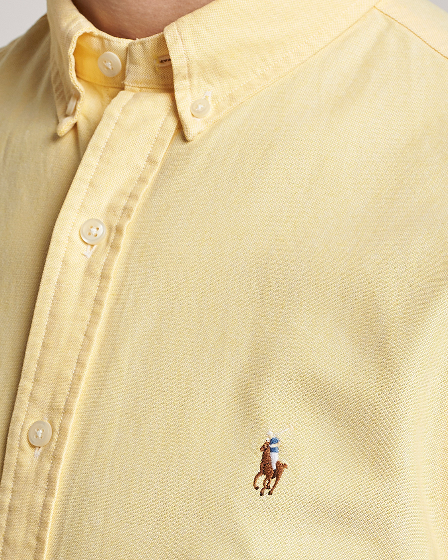 Men | Shirts | Polo Ralph Lauren | Slim Fit Oxford Short Sleeve Shirt Yellow