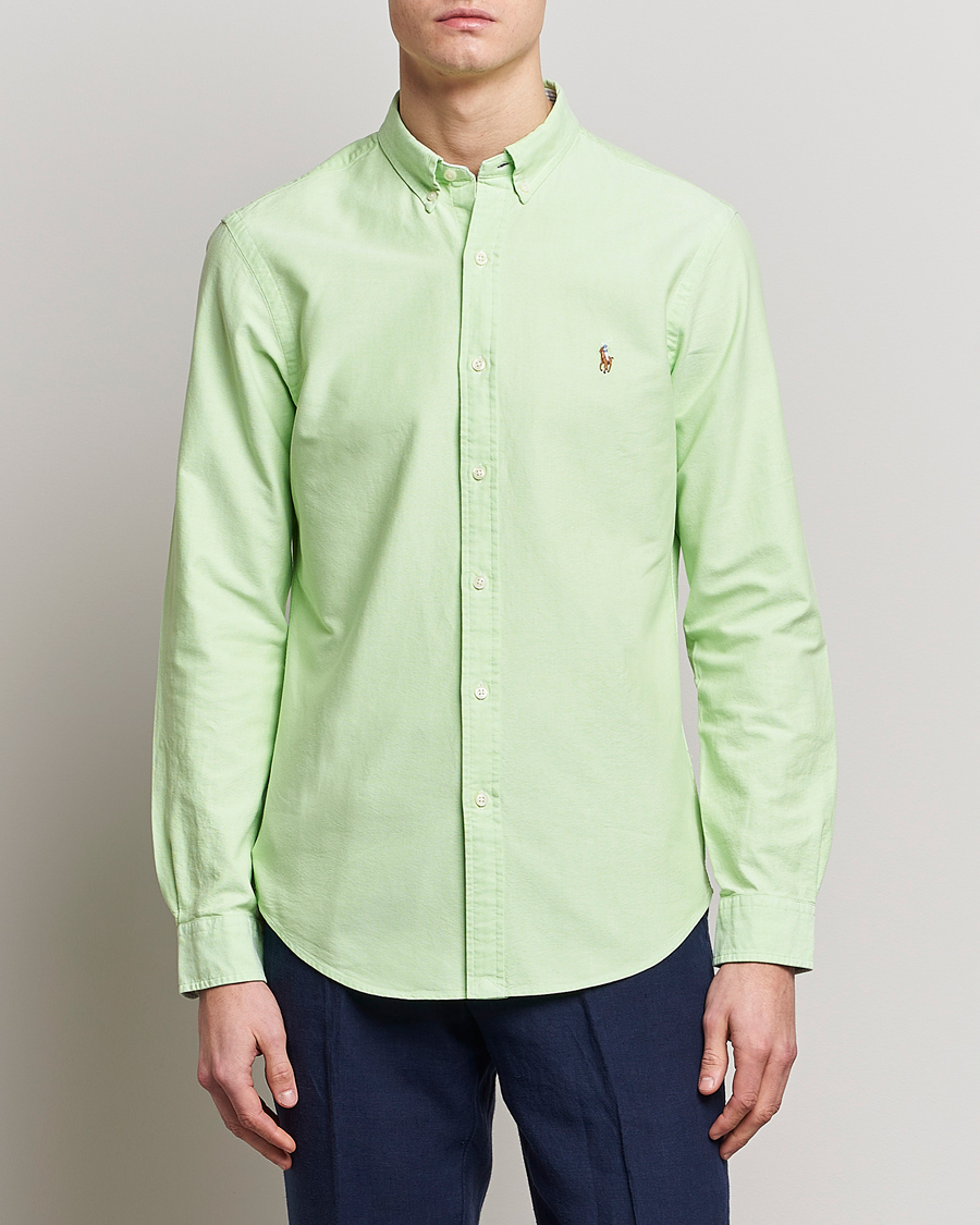 Men | Oxford Shirts | Polo Ralph Lauren | Slim Fit Oxford Button Down Shirt Oasis Green