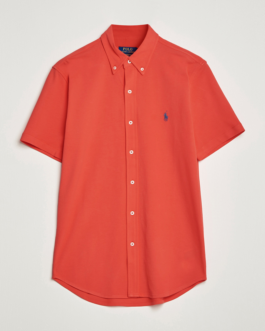 Men | Shirts | Polo Ralph Lauren | Featherweight Mesh Short Sleeve Shirt Red Reef