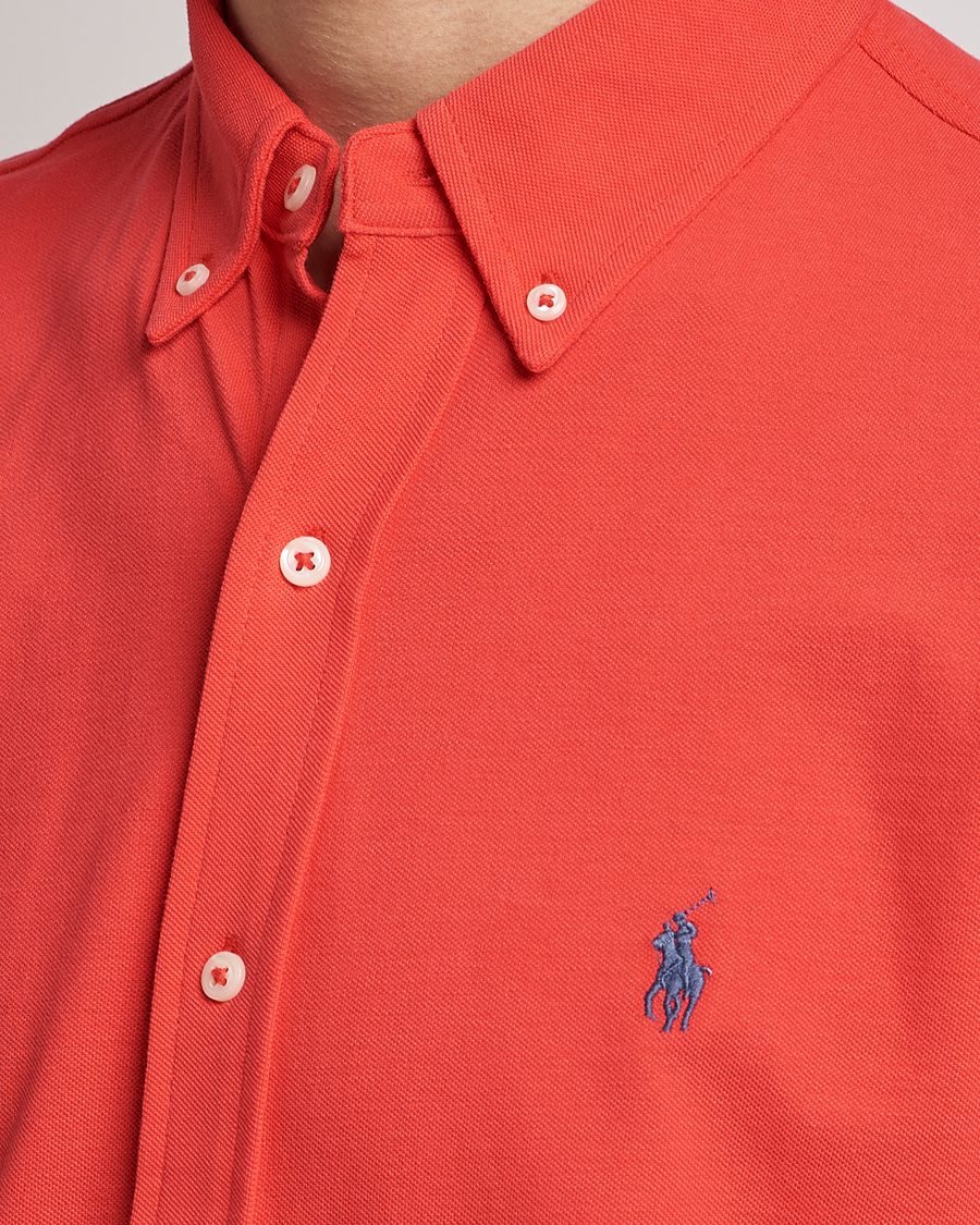 Men | Shirts | Polo Ralph Lauren | Featherweight Mesh Short Sleeve Shirt Red Reef