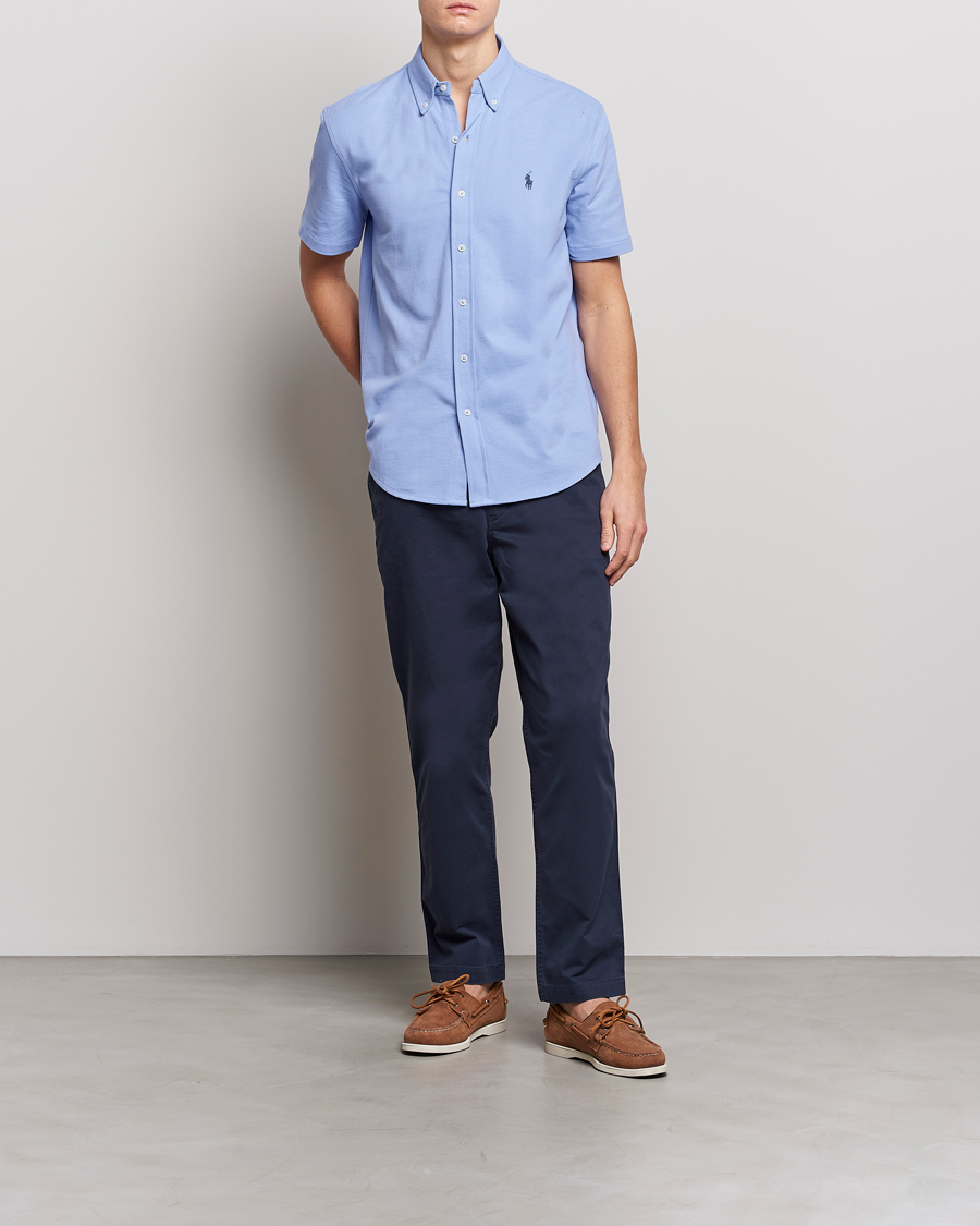 Men | Shirts | Polo Ralph Lauren | Featherweight Mesh Short Sleeve Shirt Lafayette Blue