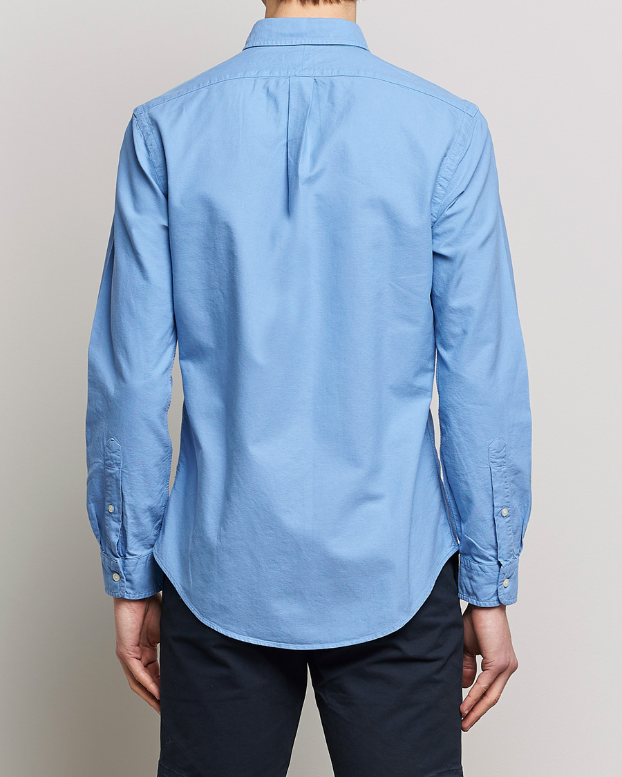 Men | Shirts | Polo Ralph Lauren | Slim Fit Garment Dyed Oxford Shirt Blue