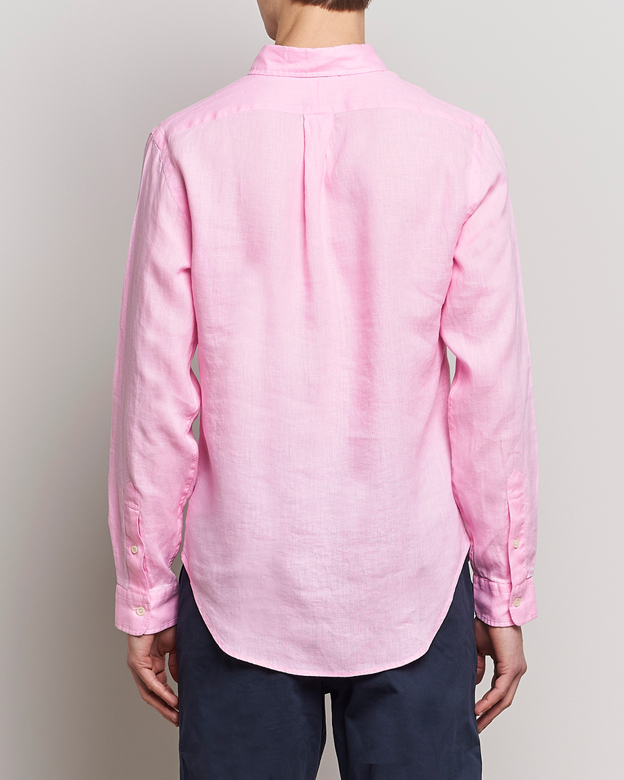 Men | Shirts | Polo Ralph Lauren | Slim Fit Linen Button Down Shirt Carmel Pink
