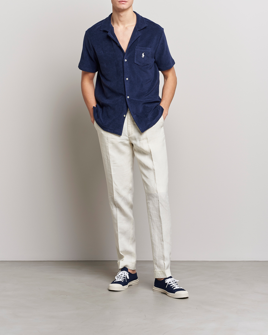 Men | Shirts | Polo Ralph Lauren | Cotton Terry Short Sleeve Newport Navy
