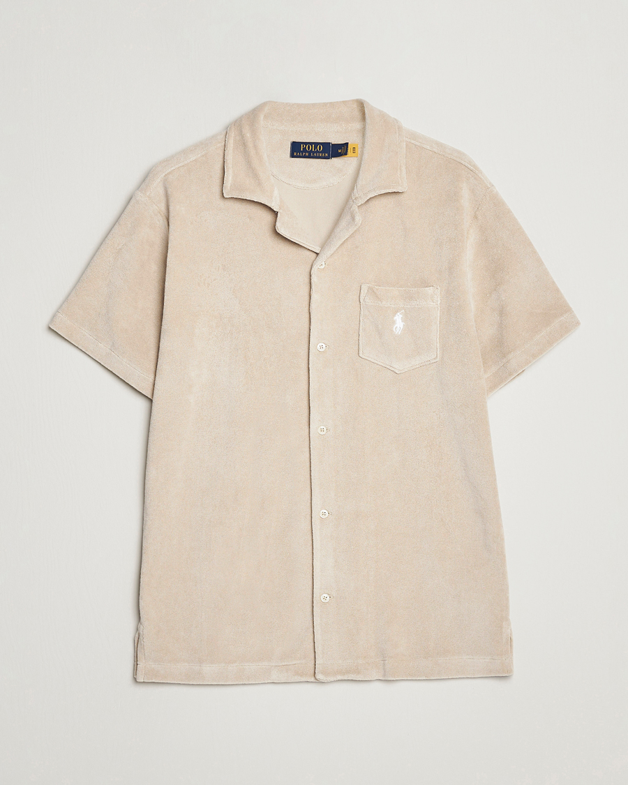Men | Shirts | Polo Ralph Lauren | Cotton Terry Short Sleeve Shirt Spring Beige