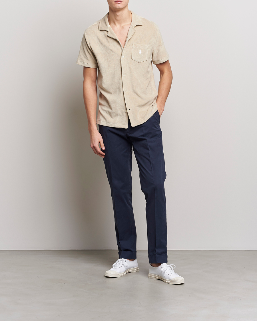 Men | Shirts | Polo Ralph Lauren | Cotton Terry Short Sleeve Shirt Spring Beige