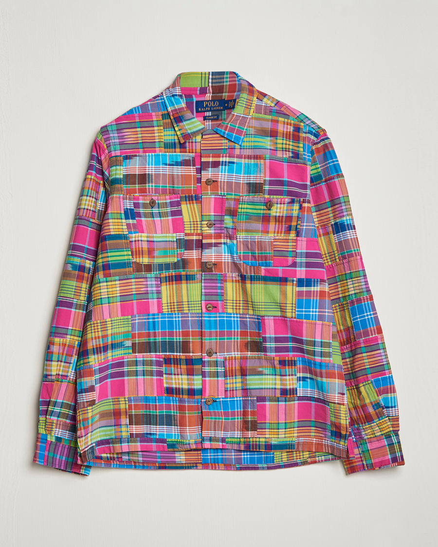 Polo Ralph Lauren Madras Checked Overshirt Patchwork at CareOfCarl.com