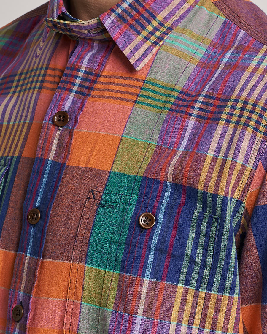 Polo Ralph Lauren Madras Checked Shirt Orange/Purple at CareOfCarl.com