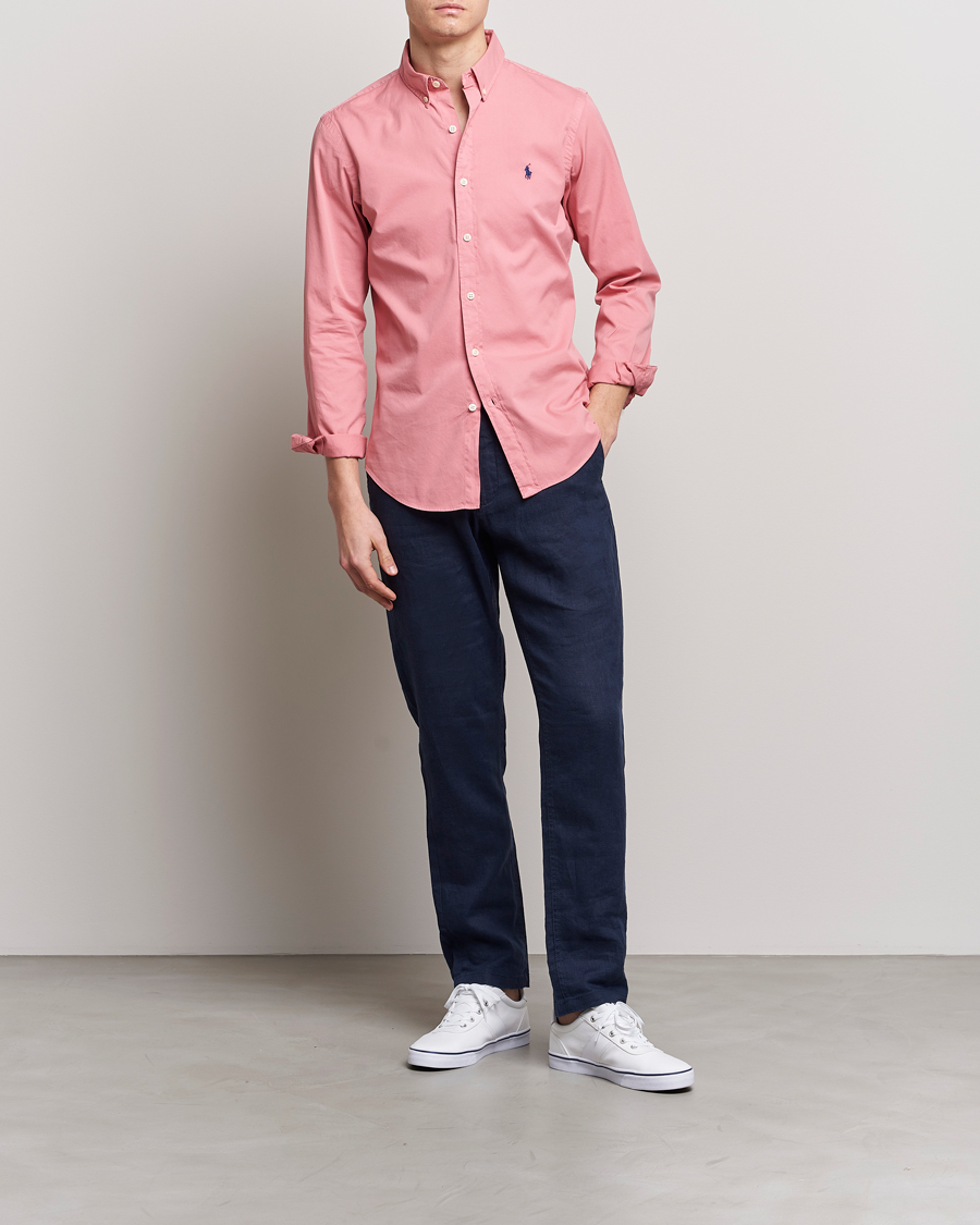 Men | Shirts | Polo Ralph Lauren | Slim Fit Brushed Twill Shirt Desert Rose
