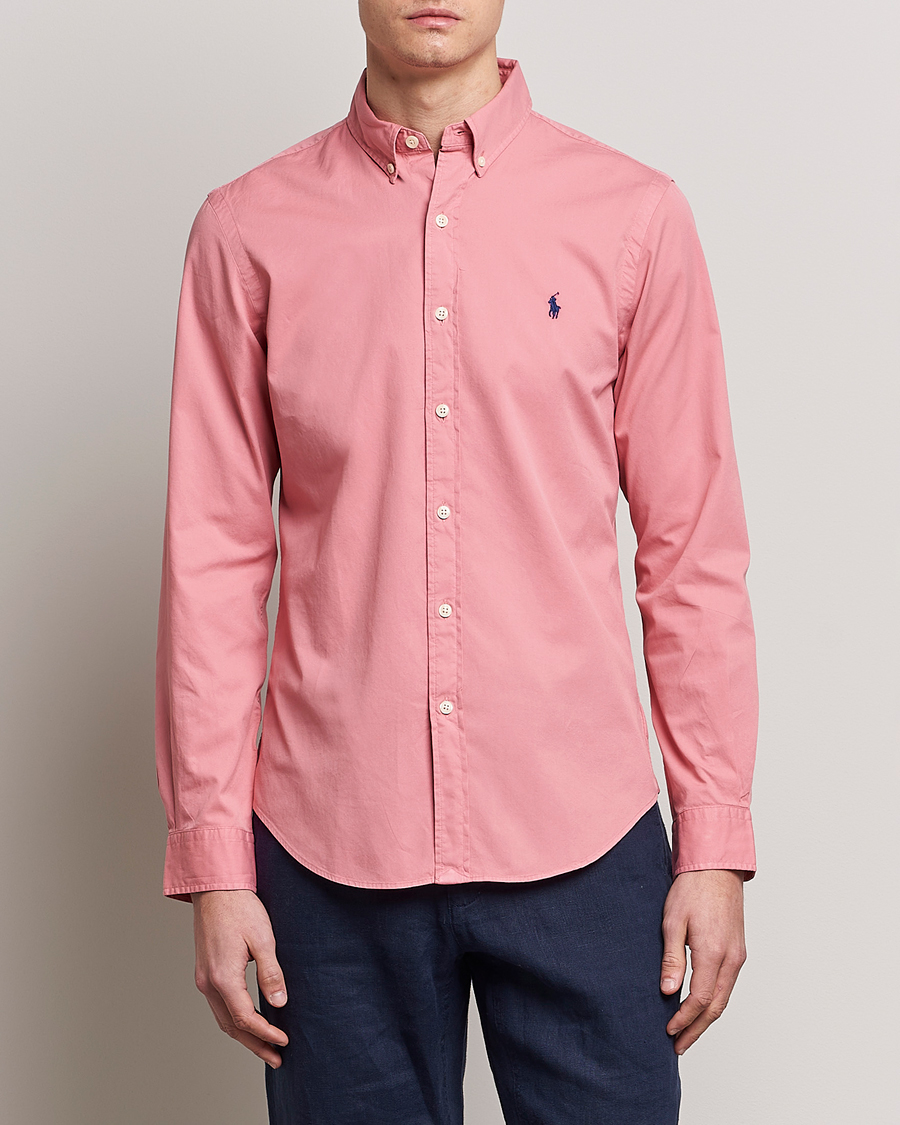 Men | Shirts | Polo Ralph Lauren | Slim Fit Brushed Twill Shirt Desert Rose