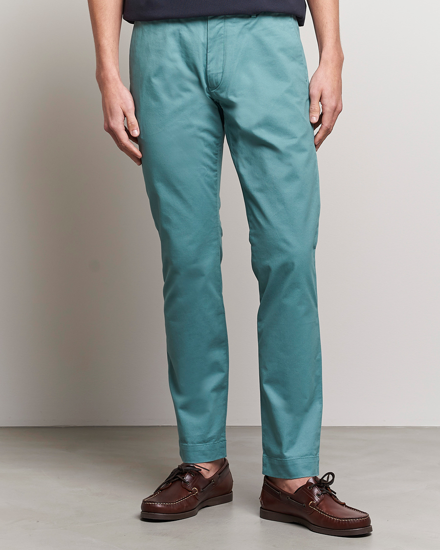 Men | Trousers | Polo Ralph Lauren | Slim Fit Stretch Chinos Greenscape