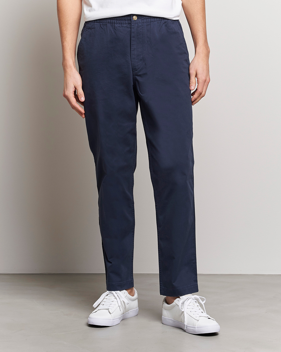 Men | Drawstring Trousers | Polo Ralph Lauren | Prepster Stretch Twill Drawstring Trousers Ink