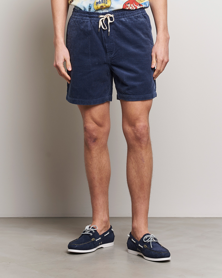 Men | Drawstring Shorts | Polo Ralph Lauren | Prepster Corduroy Drawstring Shorts Boston Navy
